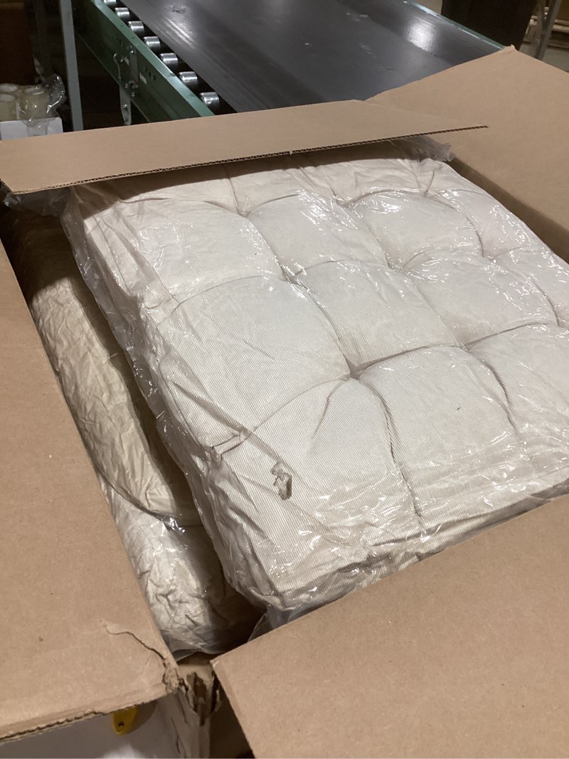 Condition photo showing New/Like New for Jerify 4 Pcs Floor Pillows Cushions 22 x 22 Inch Round Square Large Meditation Floor Pillow for Adults Meditation Cushion for Seating Gift Christmas(Brown,Square) Brown Square