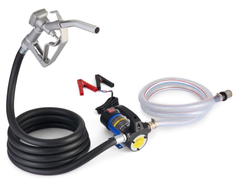 orion motor tech diesel transfer pump, 12 volt fuel transfer pump with nozzle hoses for transferring