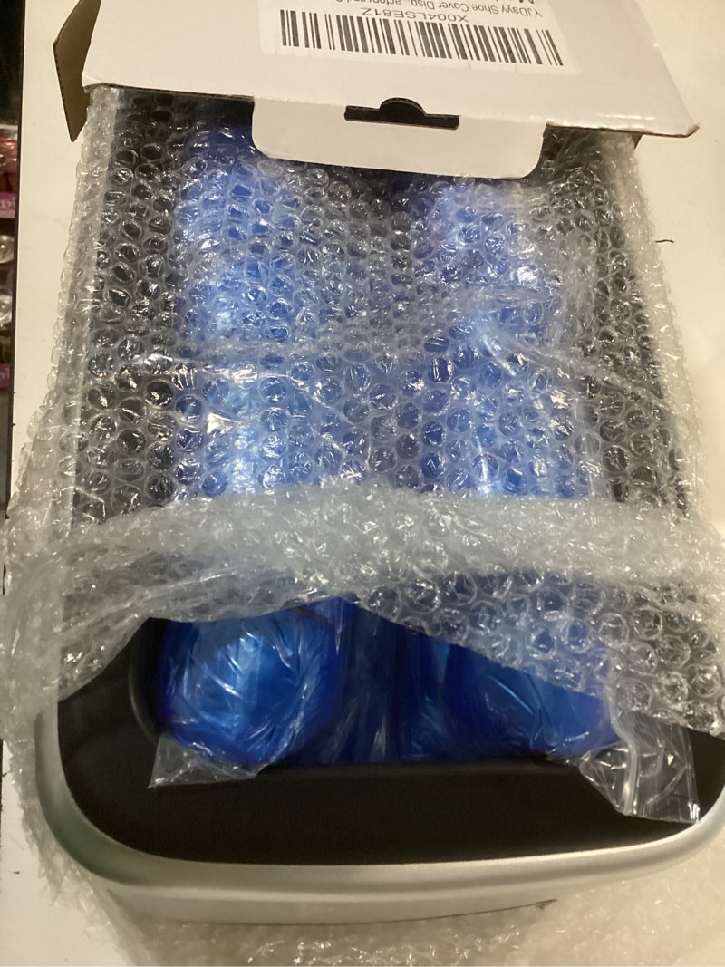 Condition photo showing New/Like New for Shoe Covers Dispenser Containing 200pcs Shoe Cover Disposable Non Slip High Quality Automatic Shoe Cover Machine with Disposable Shoe Covers for Indoors for Most Occasion and Shoes Size