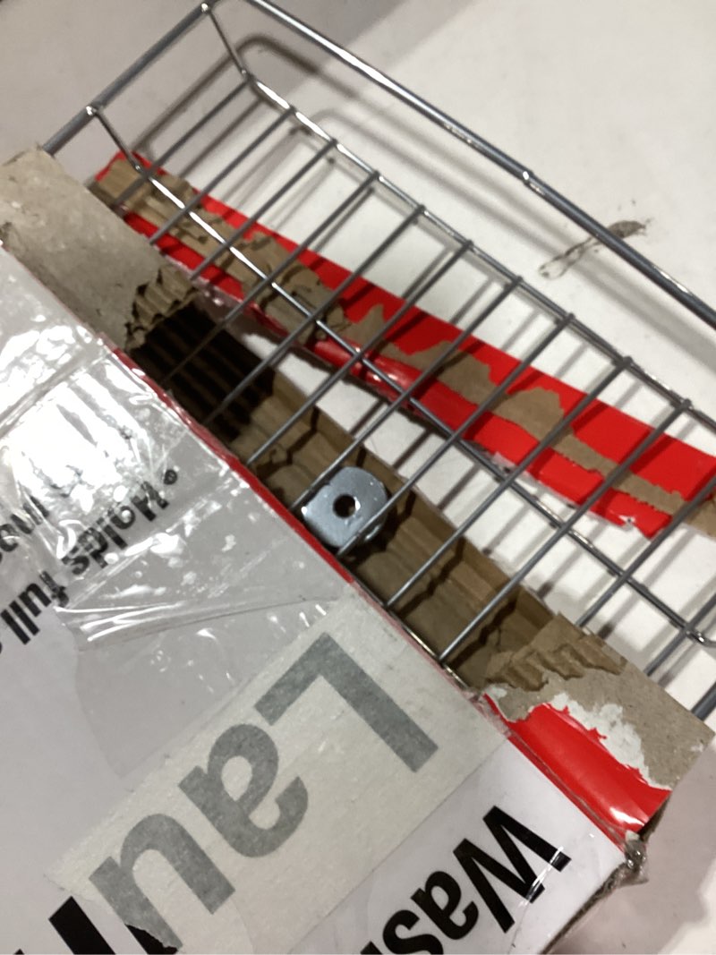 Condition photo showing New/Like New for Household Essentials Rear Display Over-The-Washer Storage Shelf to Organize and Store Laundry Room Supplies, Silver