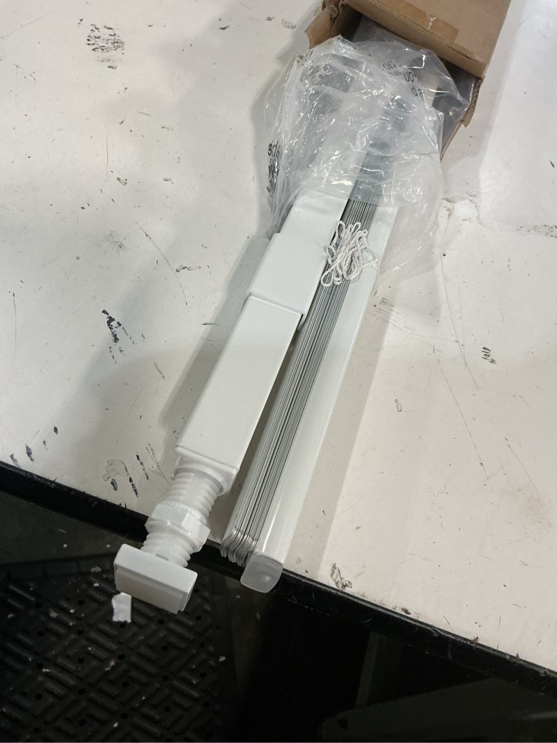 Condition photo showing Good Condition for lazblinds no tools-no drill 1" aluminum mini blinds, cordless blinds for indoor windows, light filtering horizontal blinds and shades for window size 23'' w x 64'' h, white no drill-white 23'' w x 64'' h