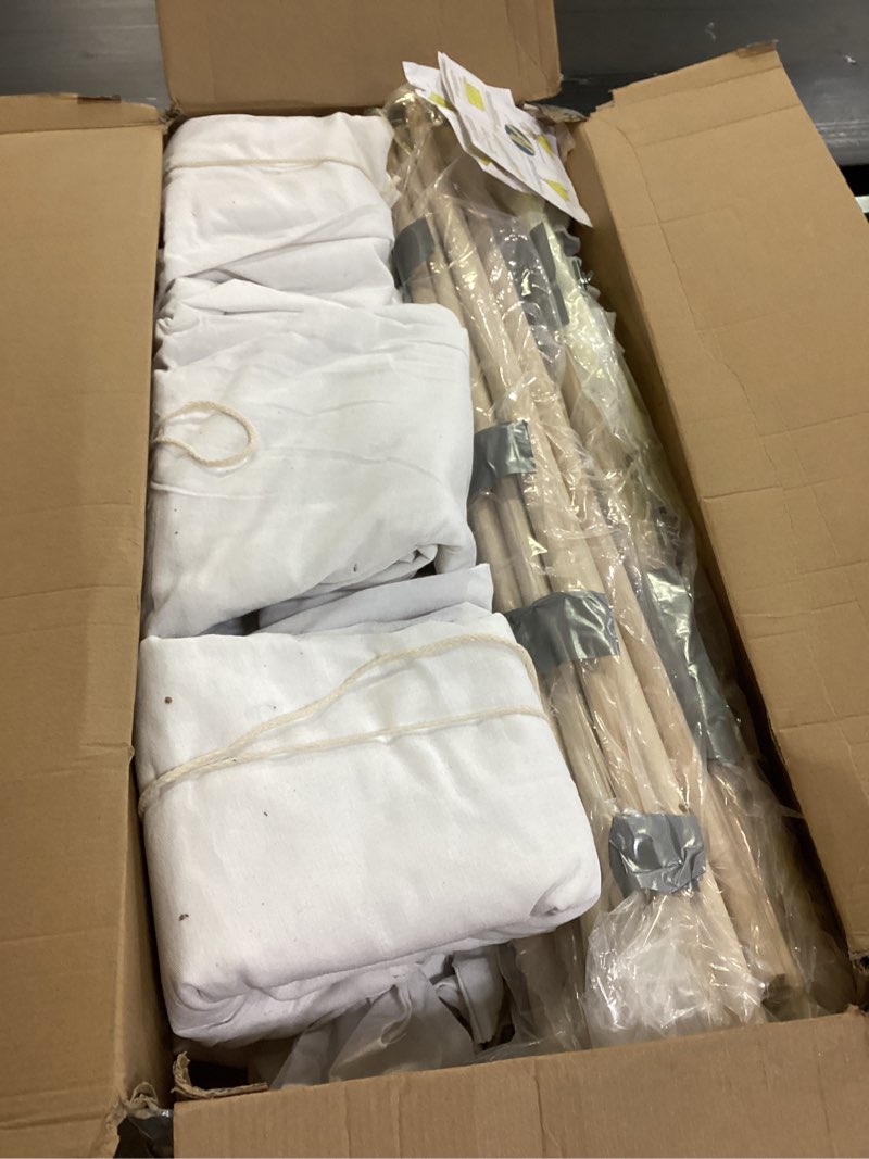 Condition photo showing Good Condition for 6 Packs Teepee Tent for Kids with 10ft String Lights, Indoor Play Teepee Tent for Girls & Boys, Foldable Tents for Birthday Party Boho Sleepovers Party Pajama Party (White) White 6PCS