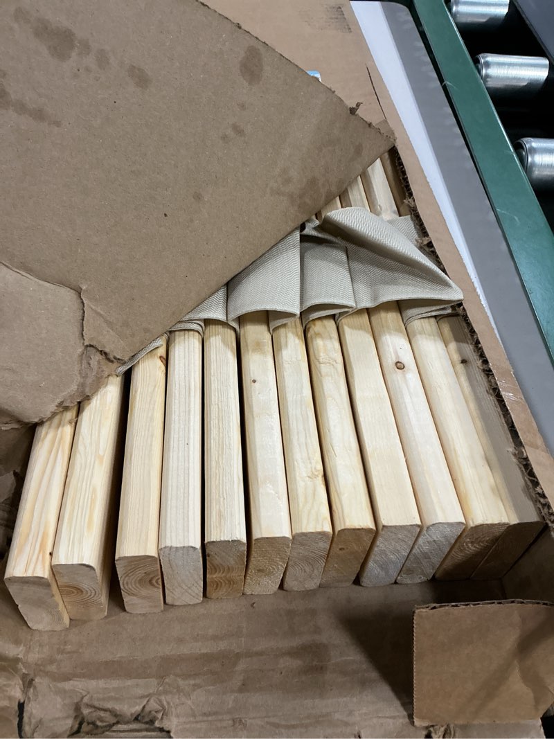 Condition photo showing Good Condition for treaton, 0.68-inch horizontal wooden bunkie board/bed slats, 72" x 39", beige standard twin