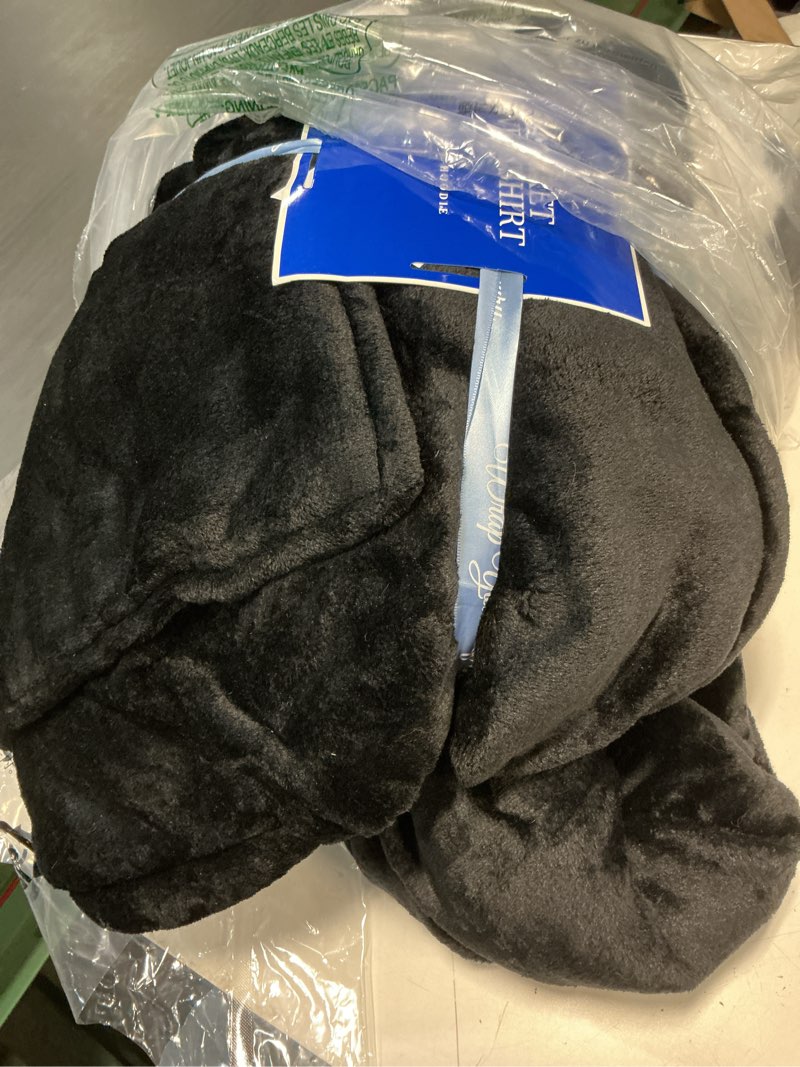 Condition photo showing As Is for KFUBUO Heated Electric Wearable Blanket Throw Battery Operated Portable USB Cordless Outdoor Hoodie Sweatshirt Heated Blanket Black