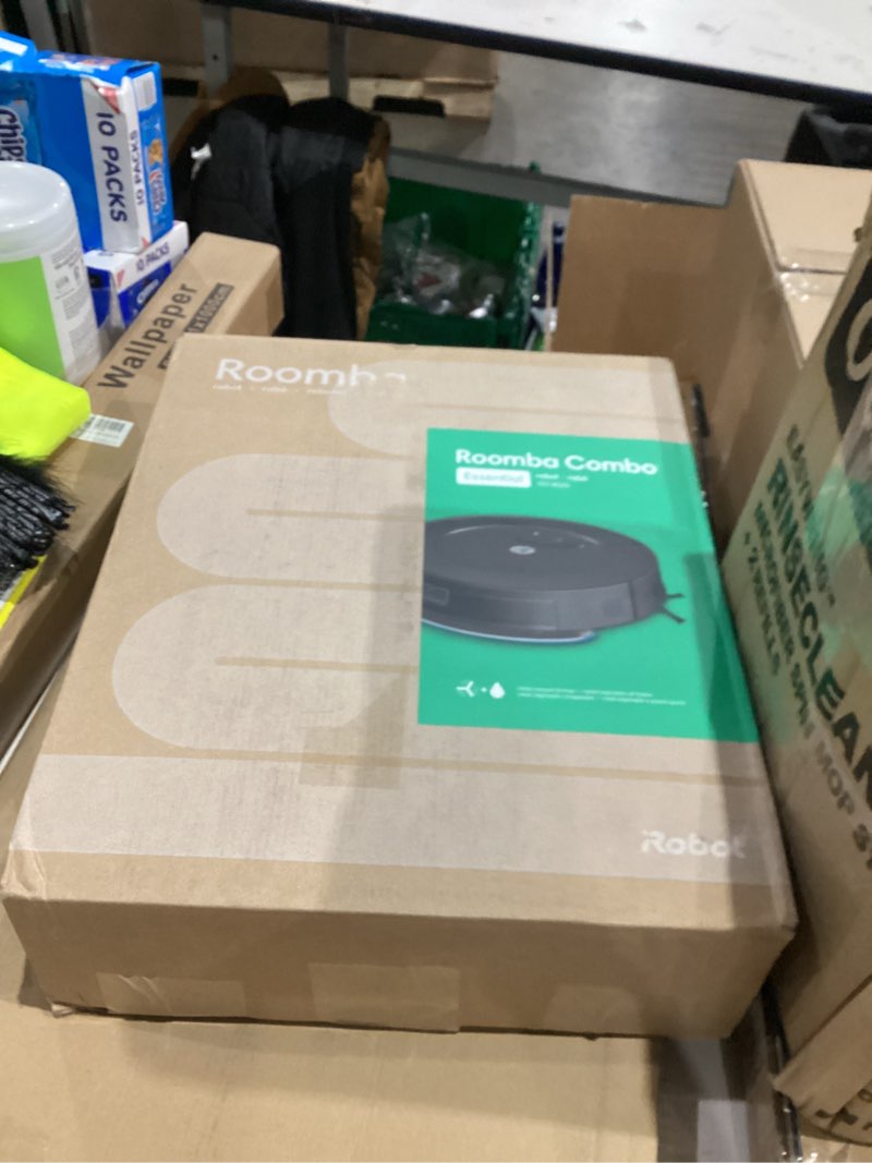 Condition photo showing New/Like New for iRobot Roomba Robot Vacuum and Mop Combo (Y0140) - Vacuums & mops, Easy to use, Power-Lifting Suction, Multi-Surface Floors, Smart Navigation, Cleans in Neat Rows, Self-Charging, Bagless, Space-Saving Roomba Y0140