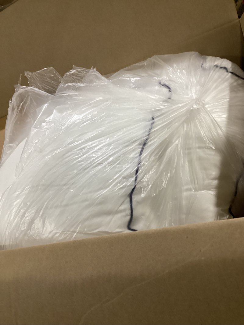 Condition photo showing Good Condition for throw pillow inserts set of 2-fluffy square cushions with 100% cotton covers-decorative white pillow fillers for sofa, bed, couch, living room, indoor hotel pillows (26x26 inch (pack of 2)-blue edge)