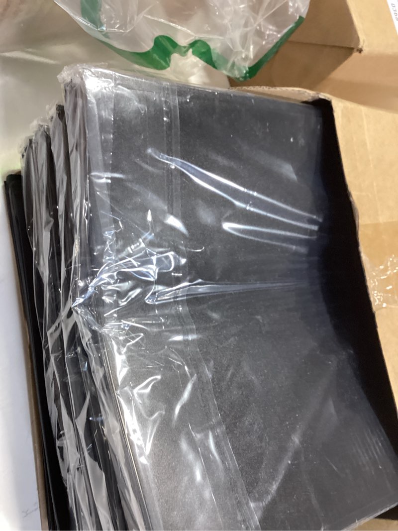 Condition photo showing Good Condition for teling 48 pcs clear front report covers with prongs plastic presentation folders 3 prong resume portfolio folder for school(black)