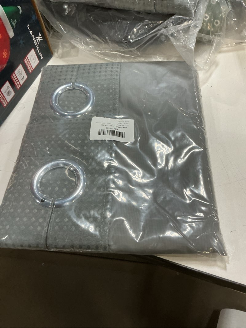 Condition photo showing New/Like New for Conbo Mio Stall No Hook Waffle Weave Shower Curtain with Snap in Liner Set, Hotel Luxury Grey Shower Curtains for Bathroom with See Through Top Window, Waterproof, Washable 54W x 74H Waffle-grey 54"W x 74"L (Pack of 1)