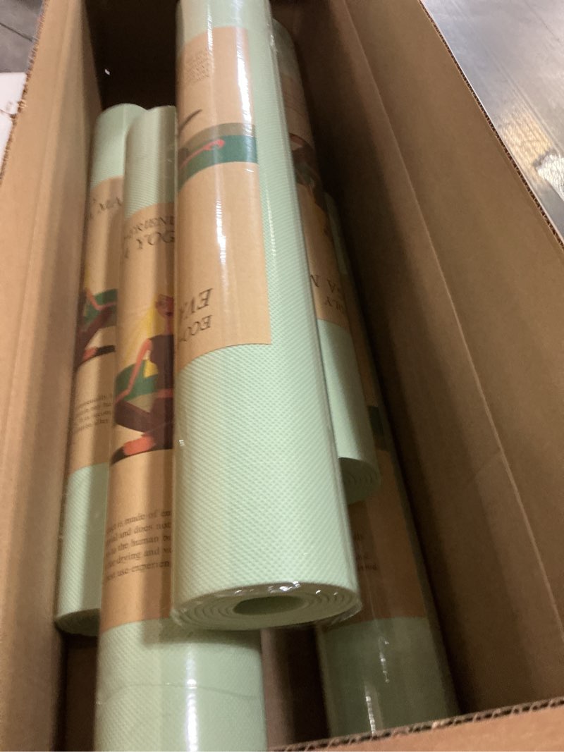 Condition photo showing New/Like New for timgle 6 pack yoga mats bulk 68 x 24 inches non slip exercise yoga mat 4 mm thick anti slip tear resistant sports gym for fitness stretching home workout and studio grayish green 68 x 24 x 0.16 inches