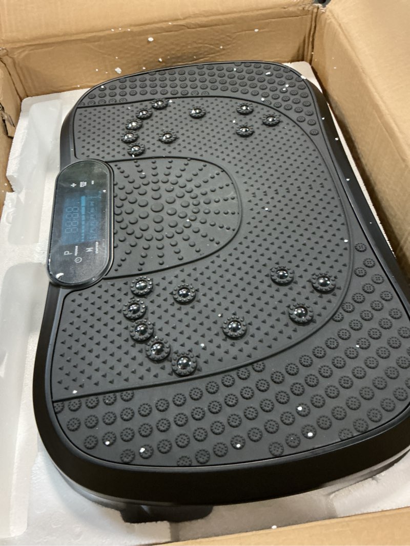 Condition photo showing Good Condition for axv vibration plate fitness platform exercise machine vibrating shaking full body shaker workout vibrate stand shake board sport for weight loss fat burner for gym home office slim-bt.black