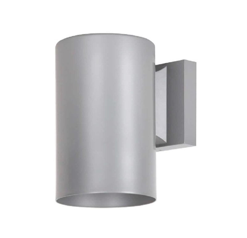 Luminance Sunset Lighting F6901-58 One Light Round Exterior - with Silver Powder Coat Finish