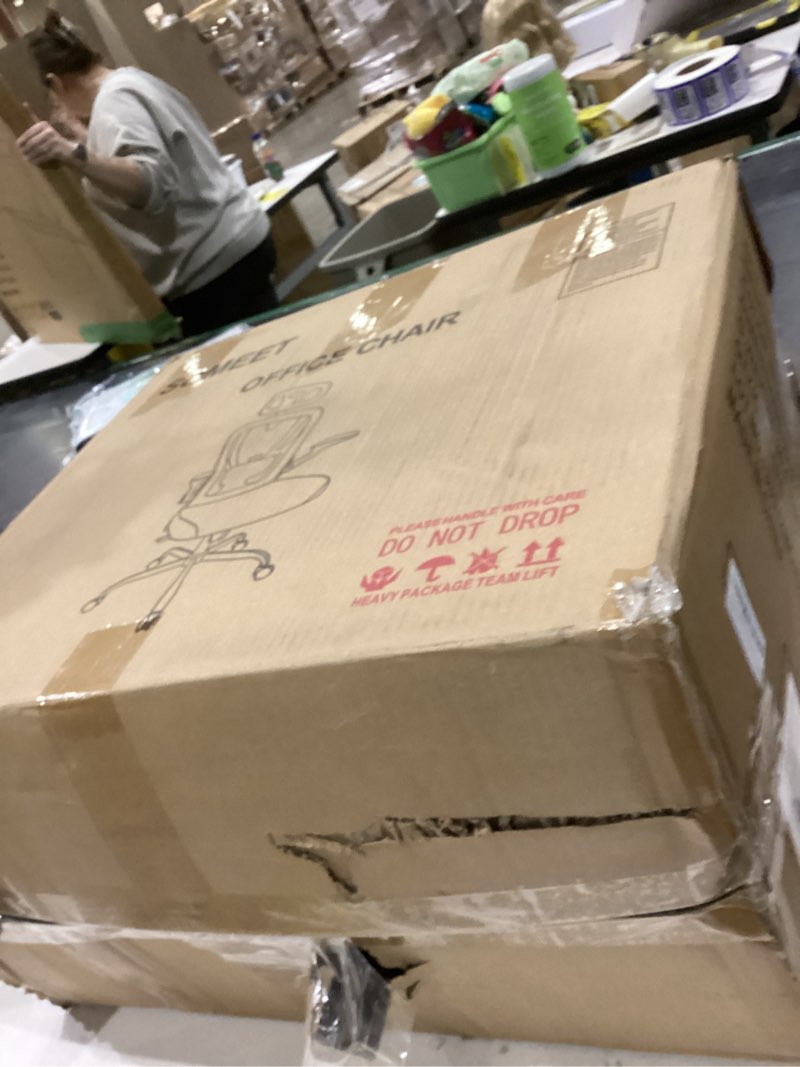 Condition photo showing As Is for Office Chair Ergonomic Desk Chair - Mesh High Back Office Chair with Headrests Wheels Lumbar Support Home Desk Office Chairs Flip up Armrest Executive Rolling Swivel Task Computer Chair Black