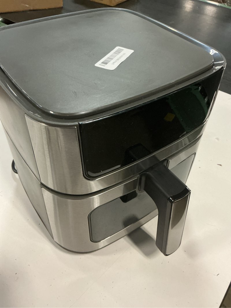 Condition photo showing Good Condition for newbulig air fryer 6.34qt, airfryer with visible window, 400? fast heating air fryers oven with nonstick and dishwasher-safe basket, 8-in-1 cooking preset, timer?auto-off, stainless steel, grey grey 6.34qt
