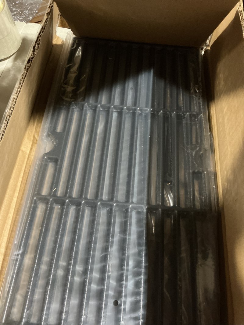 Condition photo showing Good Condition for direct store dc151 cast iron cooking grates for charbroil performance 5 burner 463347519, replacement for charbroil 4 burner grills 463377017, 463347017, grill grids for charbroil 463376117, 463377117 18" * 25"