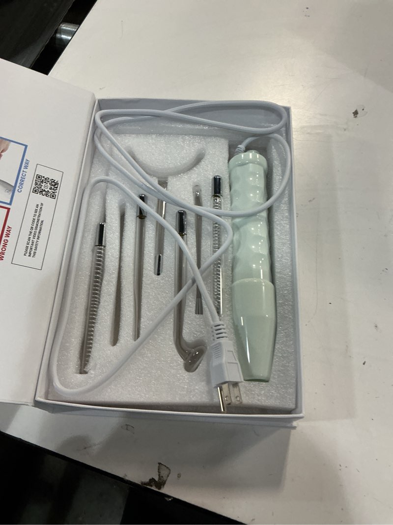 Condition photo showing Good Condition for nuderma professional skin therapy wand - portable skin therapy machine with 6 neon & argon wands – boost your skin – clear firm & tighten