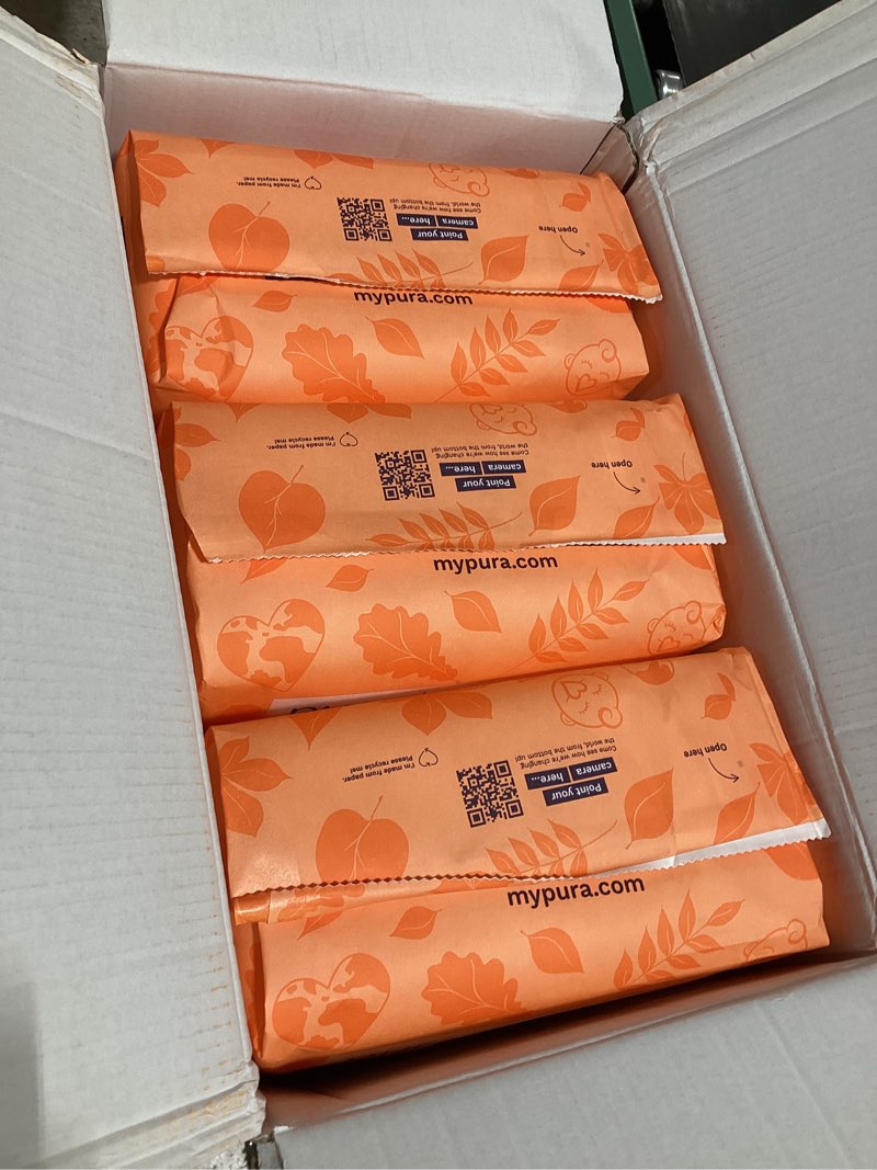 Condition photo showing New/Like New for pura sensitive skin baby diapers | size 4 (18-31 lbs) | hypoallergenic, totally chlorine free, fragrance free, up to 12-hour leak protection | 6 packs of 22 (132 diapers) size 4 132