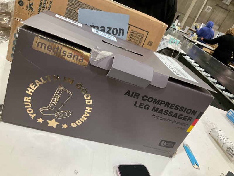 Condition photo showing Good Condition for Medisana Leg Compression Massager for Circulation, Compression Boots with 6 Modes & 7 Intensities, Rechargeable Full Leg Massager for Athletes, Muscle Recovery & Pain Relief, Christmas Gifts X-Large