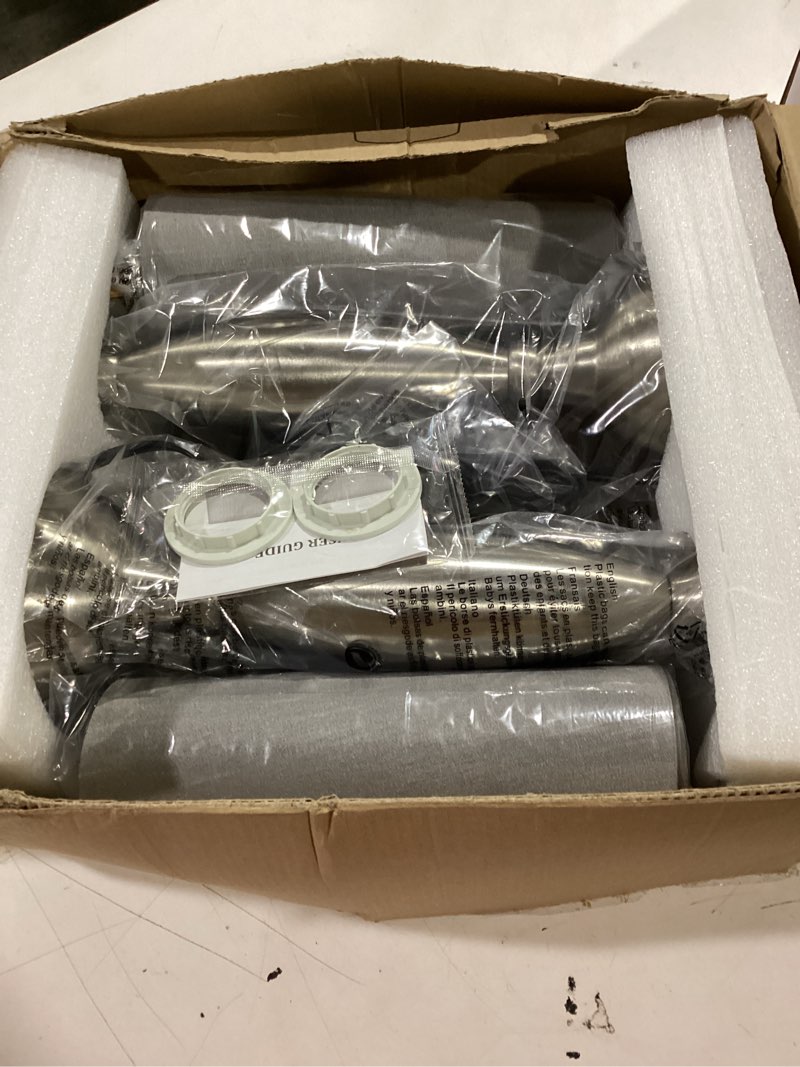 Condition photo showing New/Like New for Seealle Lamps for Bedrooms - Touch Control Bedside Lamp with USB C+A, 3 Way Dimmable Nightstand Lamps with USB Port, Brushed Nickel Table Lamp for Living Room Guest Room Bed Side End Table(Single) H. Grey Shade and Nickel Base(single) 22.5in Touch Control