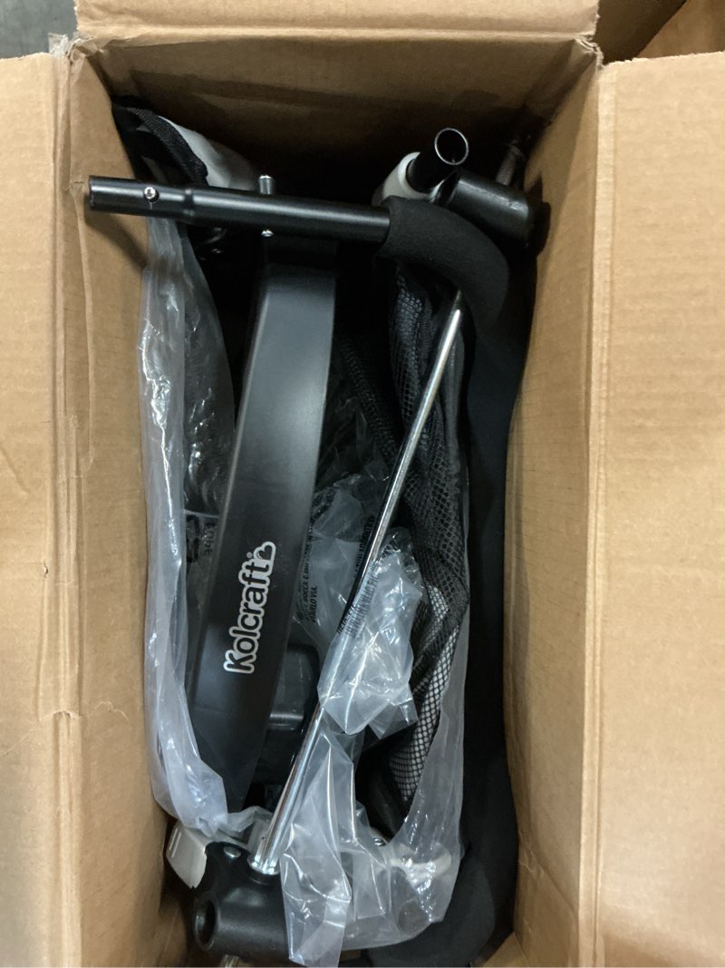 Condition photo showing Good Condition for kolcraft cloud plus lightweight umbrella stroller for toddlers with reclining seat, large storage basket, canopy, infant & parent trays, compact fold for summer travel, durable frame, slate gray slate gray (wheel color may vary)