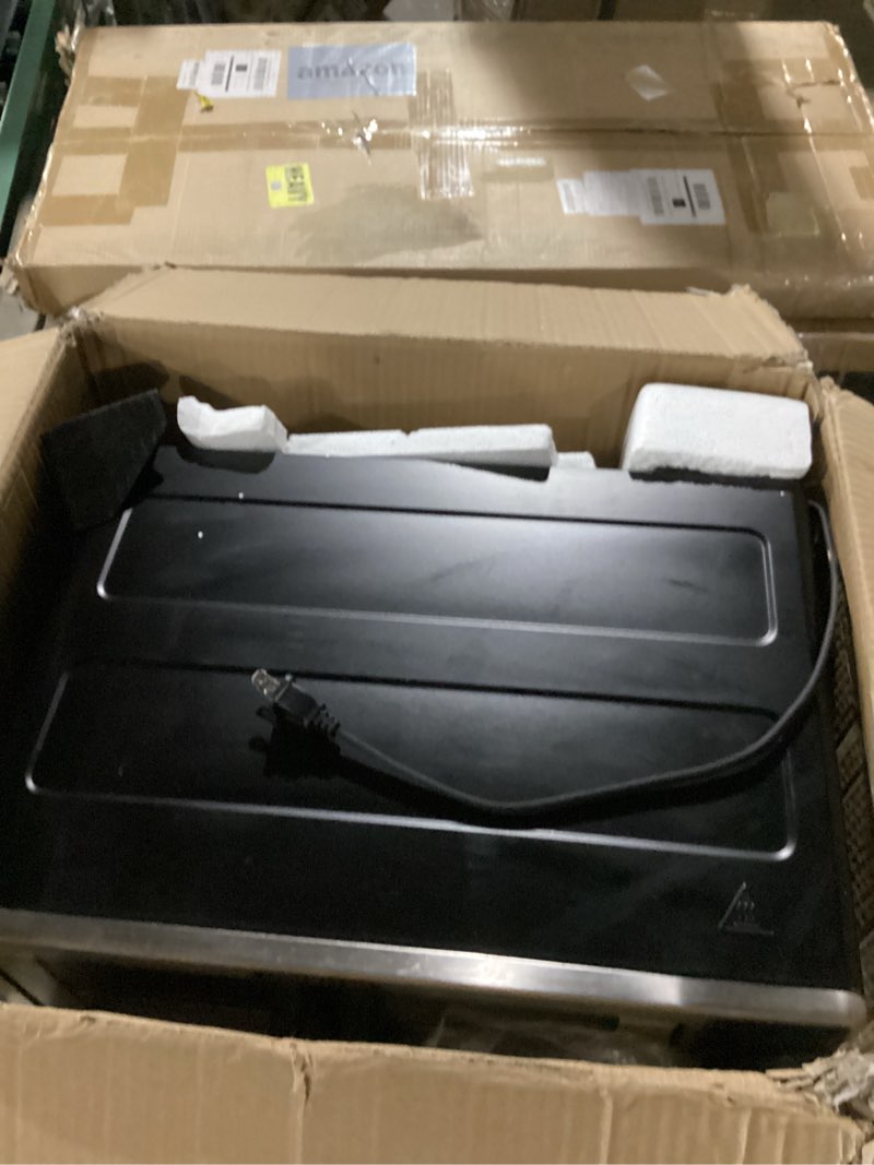 Condition photo showing New/Like New for gourmia french door air fryer – 25 qt large capacity convection oven, fryfroce 360°, digital display with 17 cooking presets, bake, toast, roast, dehydrate, fits 12” pizza stainless steel