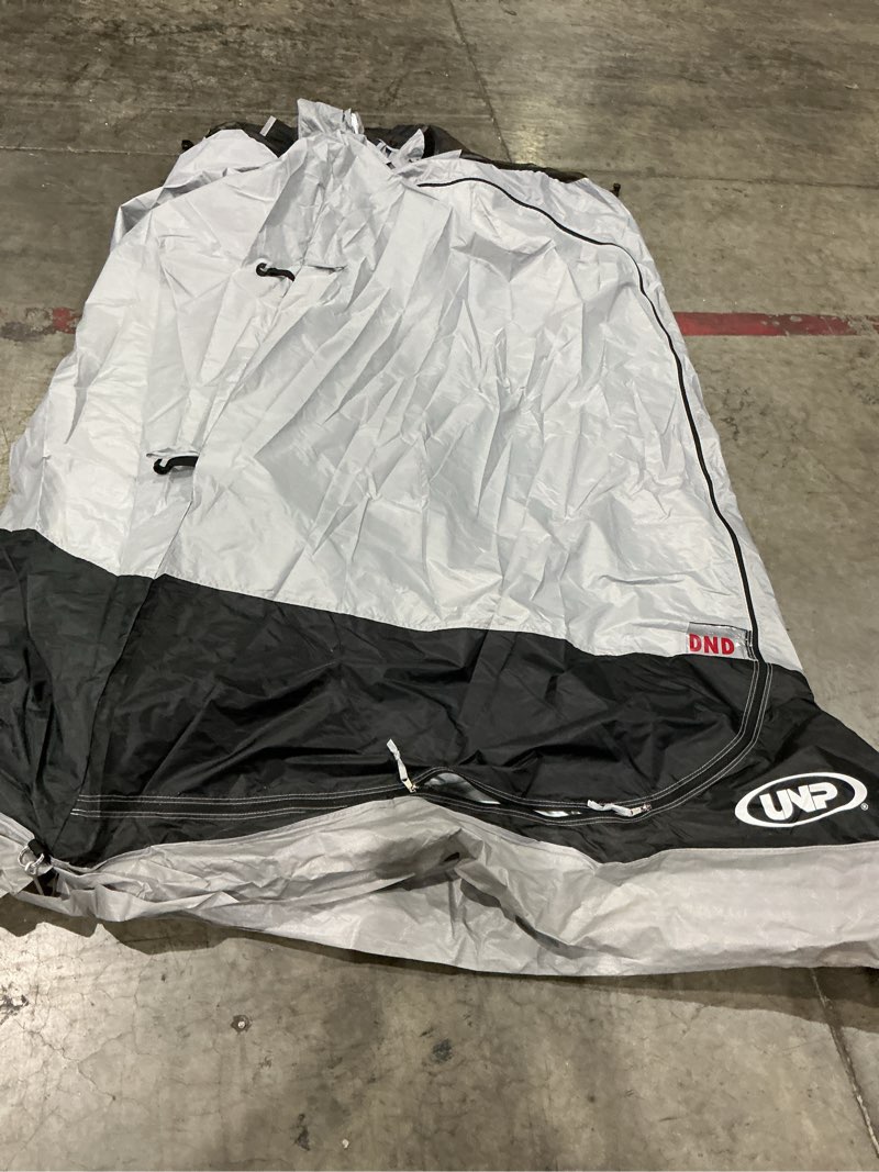 Condition photo showing As Is for unp 1-person privacy shower tent - portable camping shelter
