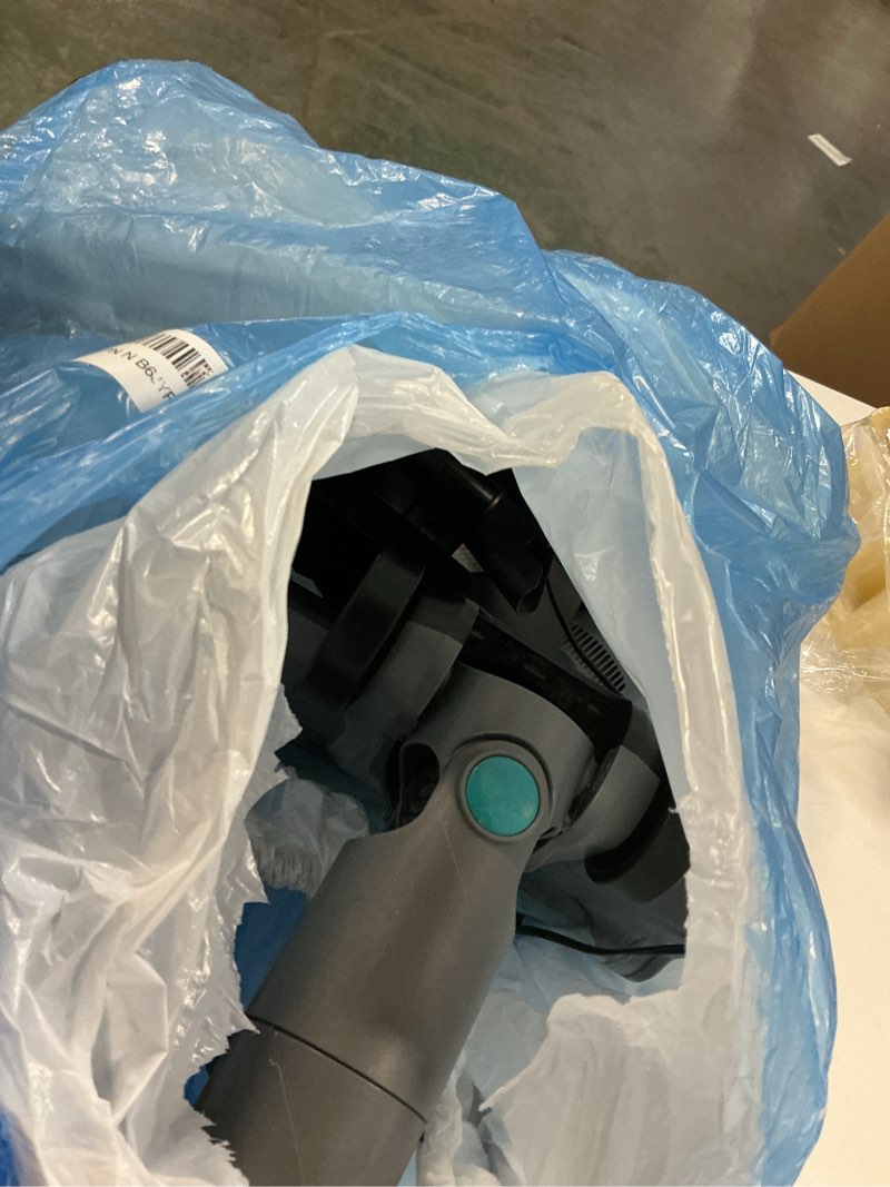 Condition photo showing As Is for dzaki cordless vacuum cleaner, stick vacuum with smart led display, 50kpa 55mins vacuum cleaners for home, powerful suction, anti-tangled lightweight rechargeable vac for pet hair, carpet blue