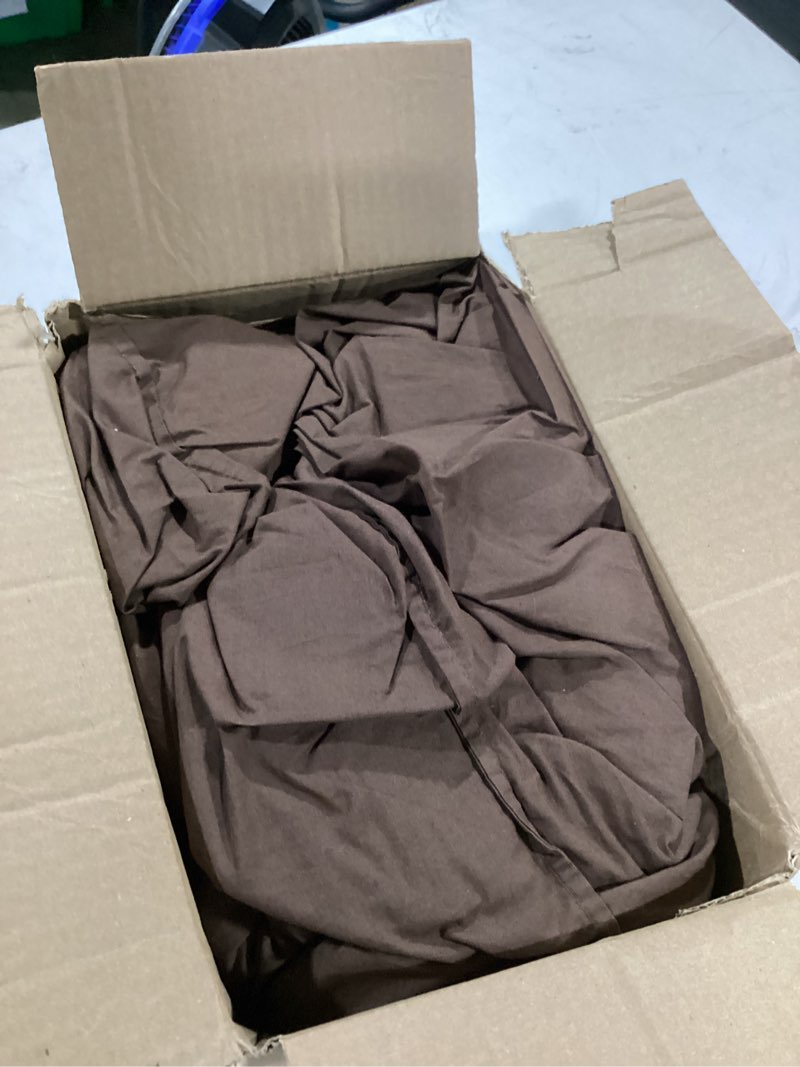 Condition photo showing Good Condition for calvin klein - queen duvet cover set, modern cotton washed percale bedding with matching shams, cozy home decor, oeko-tex certified (washed percale earth brown, queen) queen modern cotton washed percale earth brown