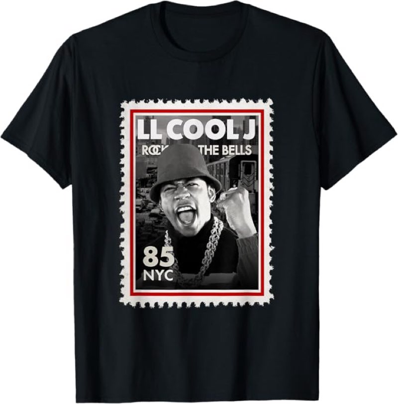 LL Cool J Rock The Bells NY 85 Stamp | 90's Vintage Legends T-Shirt(2XL)