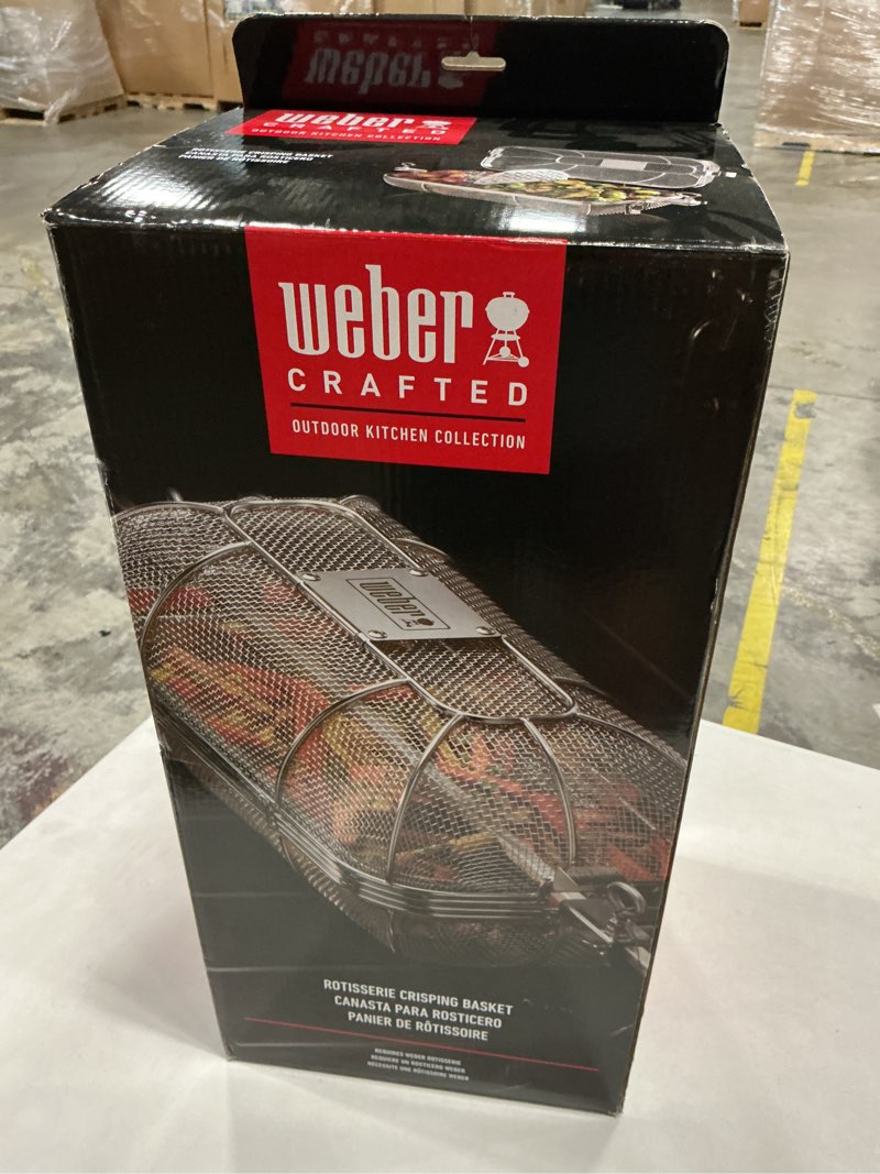 Condition photo showing New/Like New for weber crafted rotisserie crisping basket