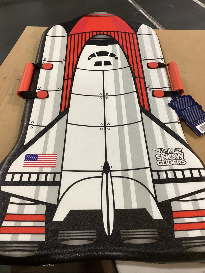 Condition photo showing New/Like New for Flybar Snow Sled for Kids - 36 Foam Toboggan Snow Sled Ages 6 Plus, Easy Grip Handles, Durable with Slick Bottom, Whites