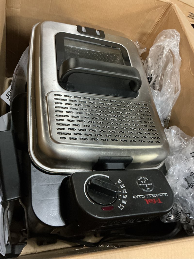 Condition photo showing Good Condition for T-fal EZ Clean Deep Fryer with Basket  Oil Filtration System  Stainless Steel  2.6 lb food capacity