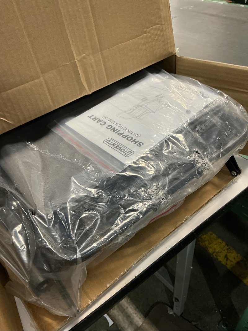 Condition photo showing Good Condition for  Folding Shopping Cart with Wheels, 80lbs Multi Use Grocery Carts with 360° Wheels & Removable Tote Bag, Multifunctional Portable Personal Shopping Carts for Groceries, Black