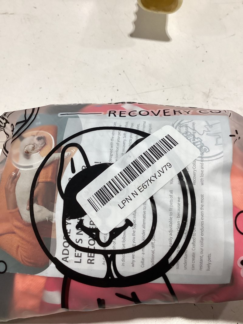 Condition photo showing Good Condition for supet inflatable dog cone collar alternative after surgery, dog neck donut collar recovery e collar for neuter, soft pet cone for small medium large dogs donut pink xl(neck 14"-18")
