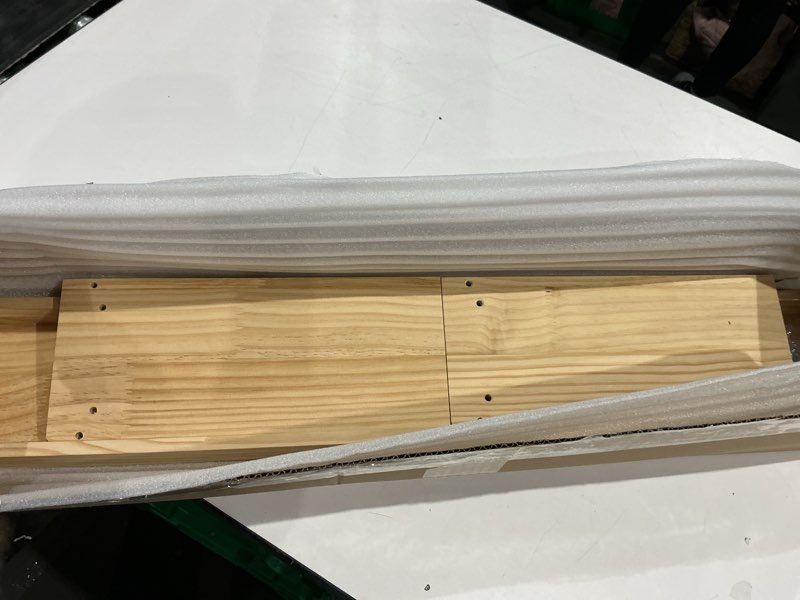 Condition photo showing Good Condition for bamboo over the stove spice shelf for kitchen storage, 31.5" spice rack organizer stove top shelf with 6 hooks, 11.4" height extra oven back sink countertop, easy to assemble