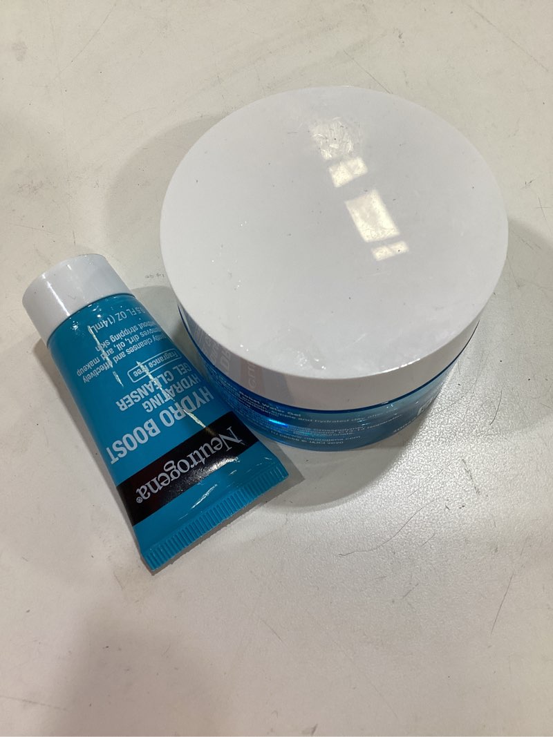 Condition photo showing Good Condition for neutrogena hydro boost water gel, hyaluronic acid facial moisturizer for normal to oily skin, hydrating face moisturizer, 1.7 fl. oz + trial size hydro boost facial cleanser, 0.5 fl. oz