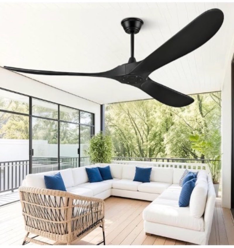 Alityxon 60\\\" Ceiling Fans Without Light, Ceiling Fan No Light With Remote Control And Quiet Dc Motor