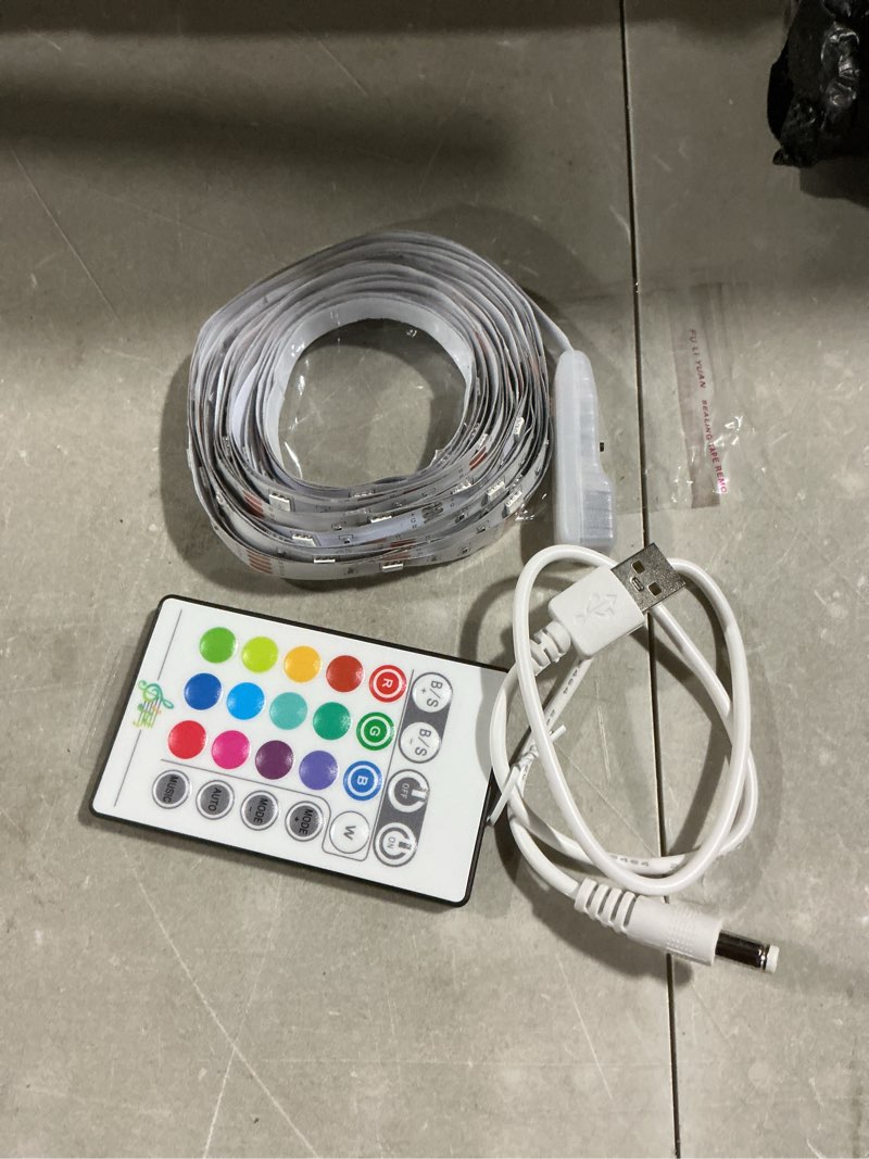Condition photo showing Good Condition for led lights for tv, 16.4ft led lights for 45-75 inch tvs, rgb tv backlight behind, music sync bluetooth app & remote control strip lights usb powered for bedroom, gaming, home décor multicolor 16.4ft for 45"-75" tv