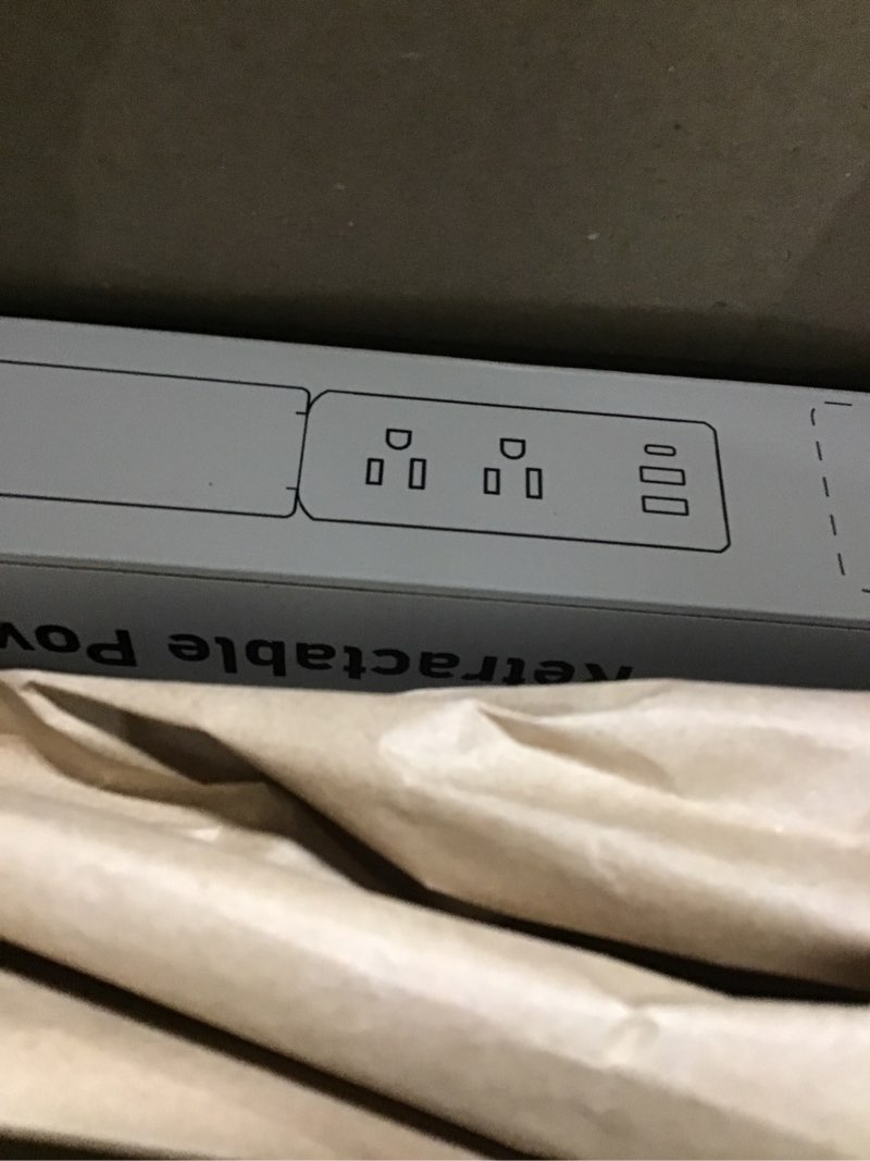 Condition photo showing New/Like New for Outlet Electrical Outlet Extender Stick - Features 1 USB -C, 2 USB -A, and 2 AC Outlets, Free Assembly Extends 23"-34". Plug Extension Outlet Use Behind Sofas, Nightstands, Desks (White)