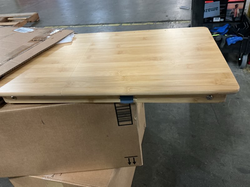Condition photo showing Good Condition for Laptop Desk Nnewvante Table Adjustable Bamboo Foldable Breakfast Serving Bed Tray w' Tilting Top Drawer Bamboo 21.6"