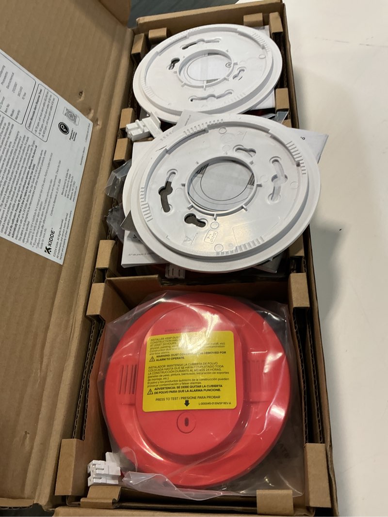 Condition photo showing Good Condition for kidde hardwired smoke & carbon monoxide detector for home, 10-year battery backup, interconnectable, 3-pack 3 pack