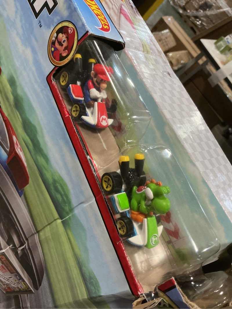 Condition photo showing Good Condition for Hot Wheels Mario Kart Circuit Track Set & 2 Toy Vehicles, Racing Playset Includes Booster, Plus Mario & Yoshi Karts (Amazon Exclusive) Mario Kart Track Set