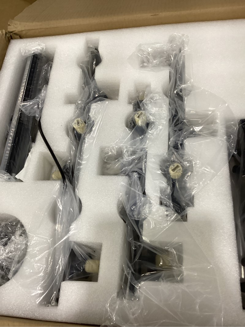 Condition photo showing New/Like New for Black Chandeliers for Dining Room, 55" Mid Century Modern Chandelier with 16 Grey Glass Lampshades, Large Linear Sputnik Chandelier for Dining Room Kitchen Island - Black Black - smoke gray lampshade 16-Light