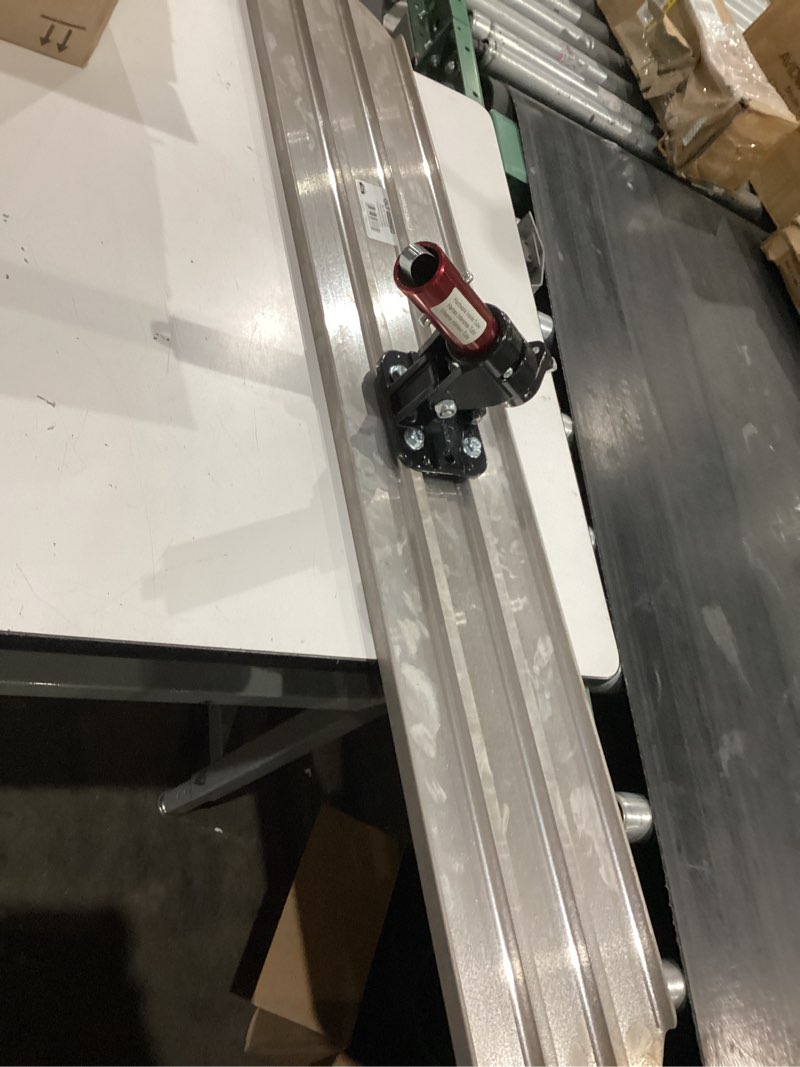 Condition photo showing As Is for qlt by marshalltown 48 inch magnesium bull float with rock-it 2.0 bracket, extruded magnesium alloy blade, round blade, made in the usa, mb48rr