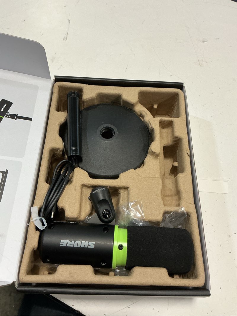 Condition photo showing Good Condition for shure mv6 wired dynamic microphone for gaming, computer, voice, recording, notebook, headset, live streaming, vocals, singing, music, black