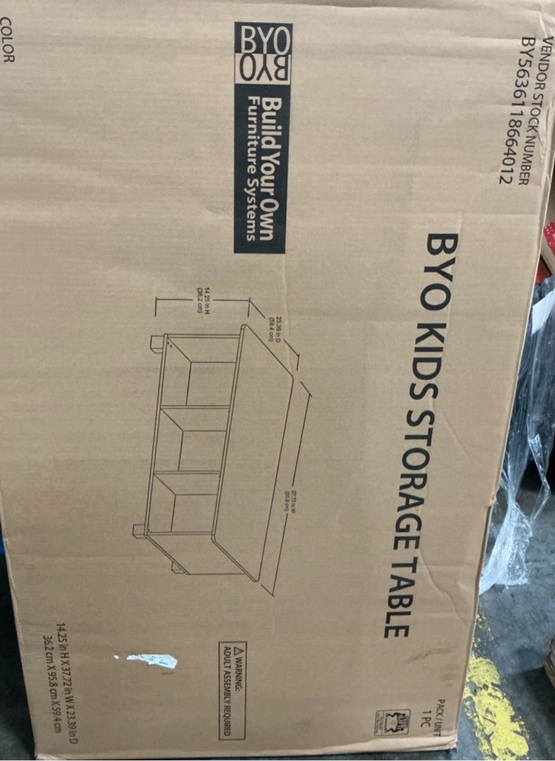 Condition photo showing New/Like New for byo kids activity and cube storage table white