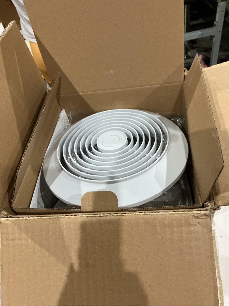 Condition photo showing Good Condition for 512m 6 inch through-the-wall exhaust fan with white grille, 80 cfm, 4.0 sone, 16-inch retractable duct, household ventilation fan for attic, garage, kitchen and bathroom exhaust fan, bathroom vent fan