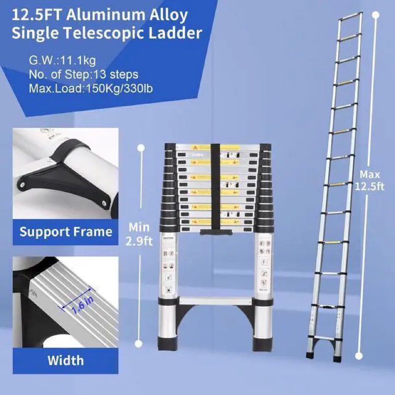 JADDUO Telescoping Ladder,29.5 FT Extension Ladder,Aluminum Lightweight Telescopic Ladder with 2 Tri