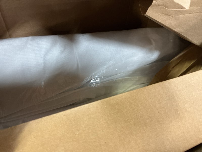 Condition photo showing As Is for Whitmor White, Clothes Closet Fabric Cover, 36" White & Clear 36"