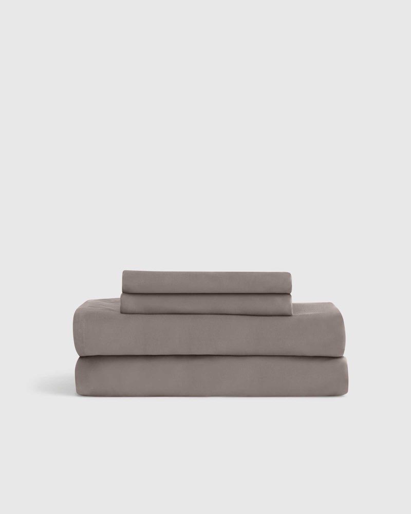 quince, organic bamboo sheet set  4 pcs/king/stone