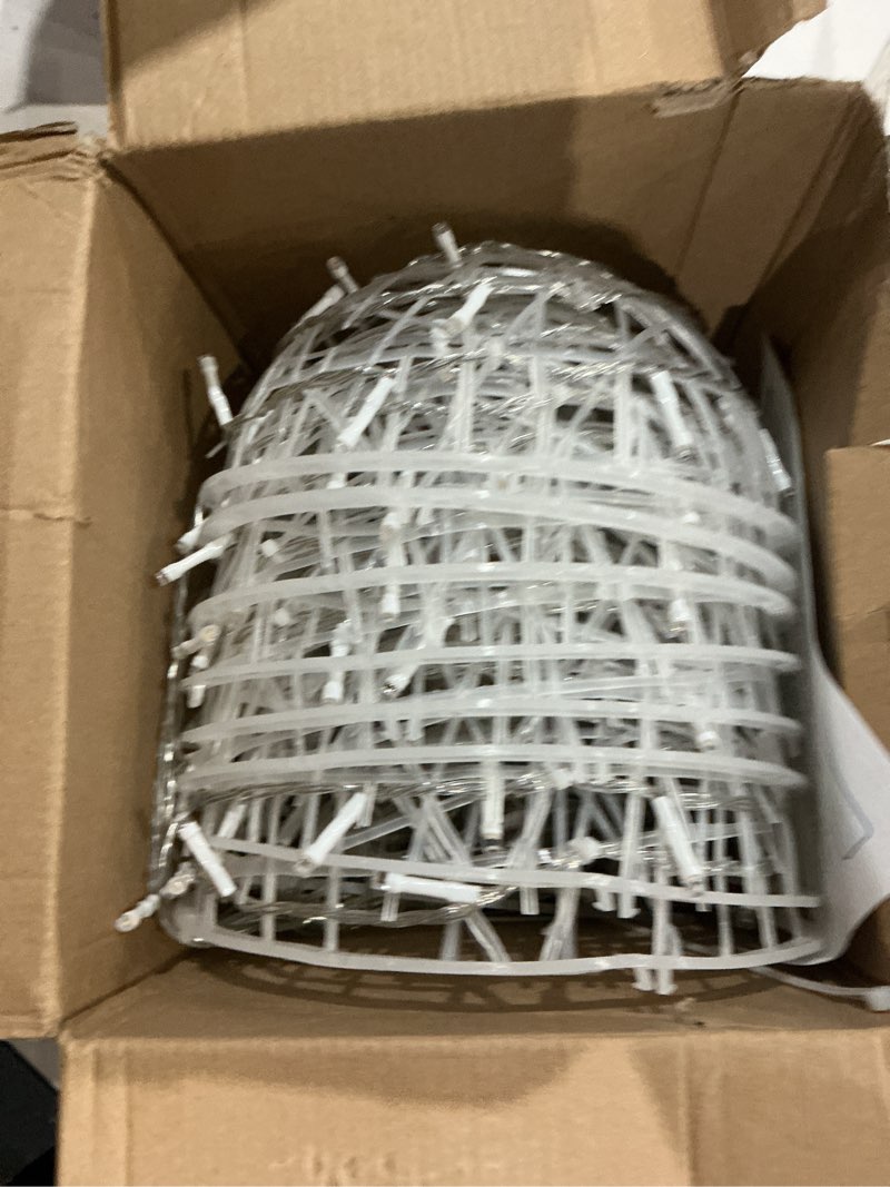 Condition photo showing Good Condition for outdoor christmas balls lights 4 pack hanging 7.1" led garden sphere tree lights 8 modes waterproof glow globe lights with memory timer plug for party yard porch eave patio xmas decorations-warm white warm white 7.1 inch